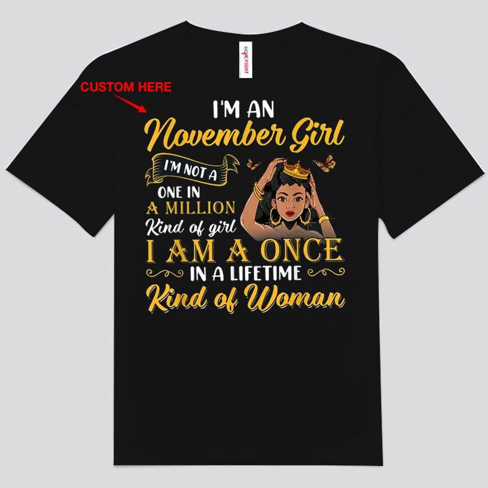 Camisetas de cumpleaños personalizadas "Soy una chica de noviembre"