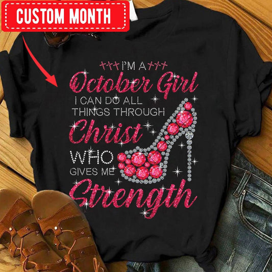 Soy una chica de octubre, puedo hacer de todo, camisetas de cumpleaños personalizadas