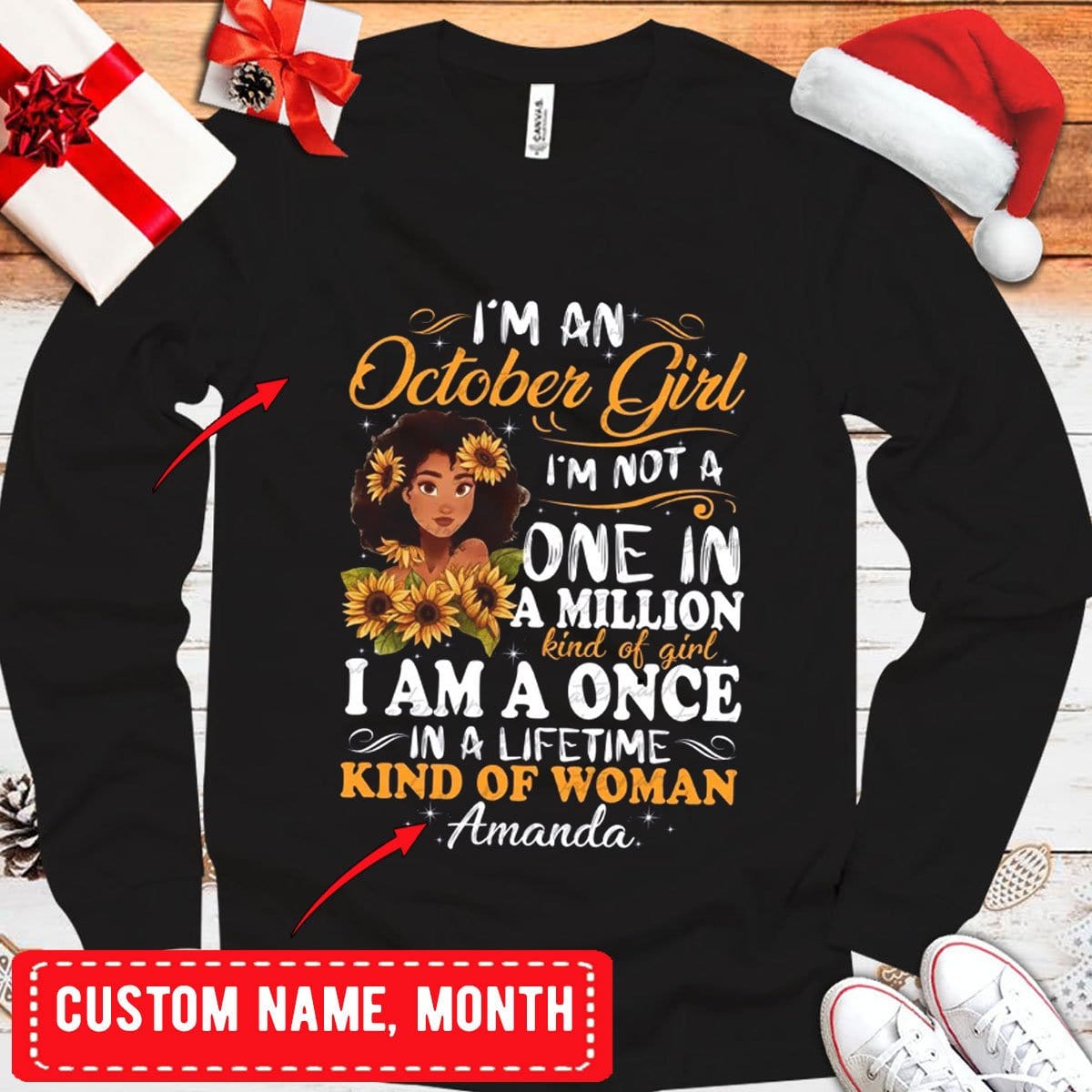 Soy una chica de octubre, camisetas de cumpleaños personalizadas, sudadera con capucha