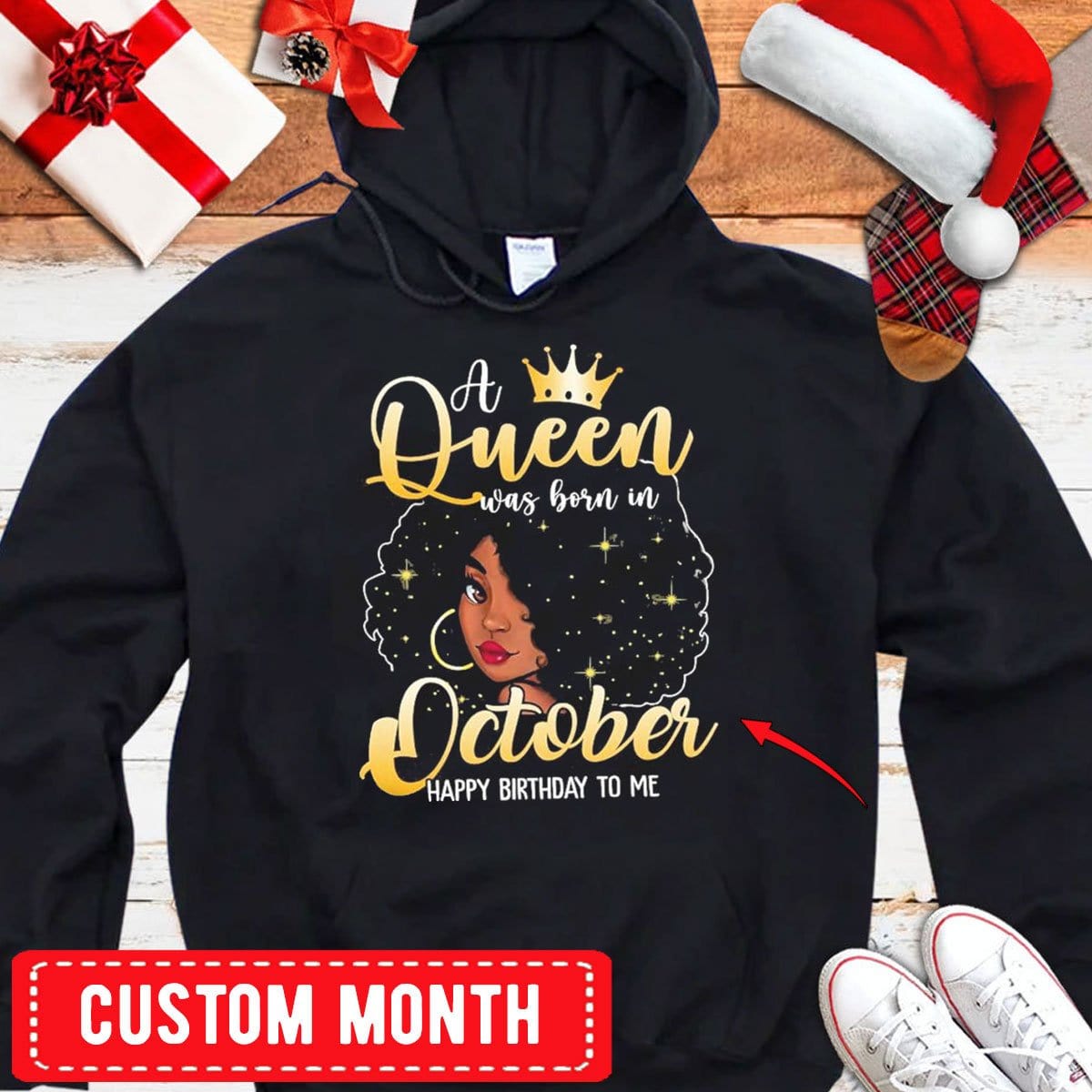 Camisetas de cumpleaños de octubre, nació una reina en octubre