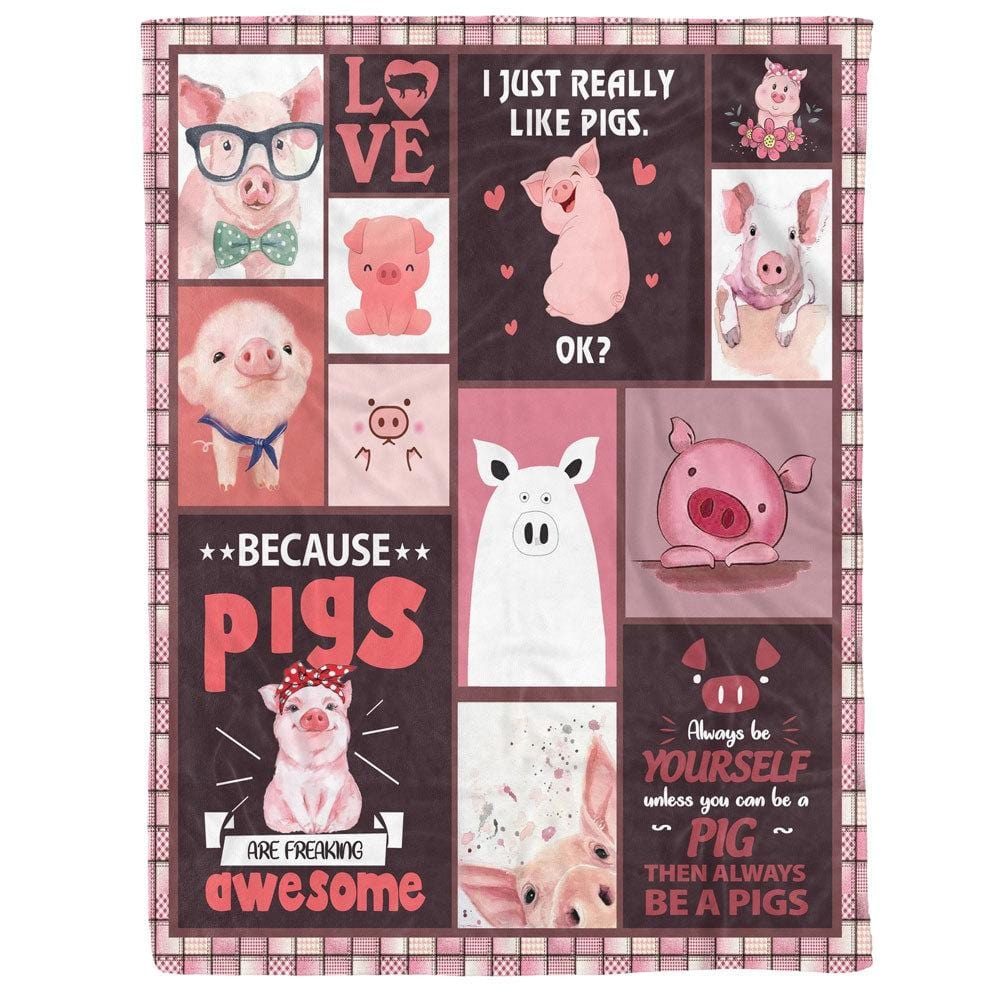 Me encanta la manta polar y sherpa con cerditos rosados