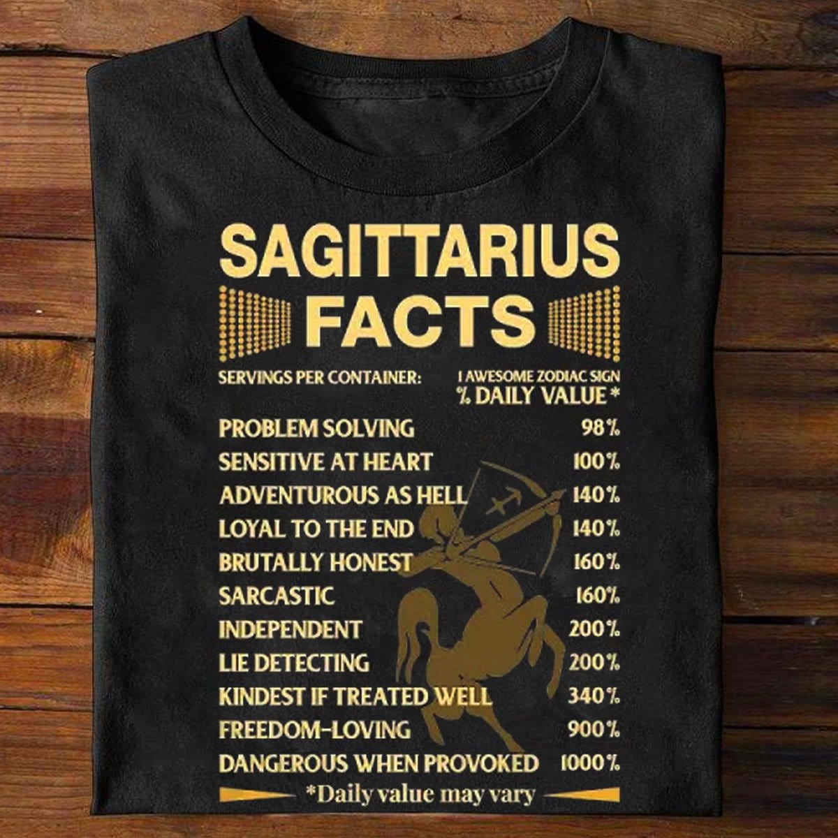 Camisetas con datos sobre Sagitario
