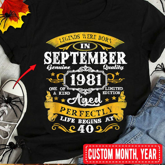 Leyendas que nacieron en septiembre, camisetas de cumpleaños personalizadas