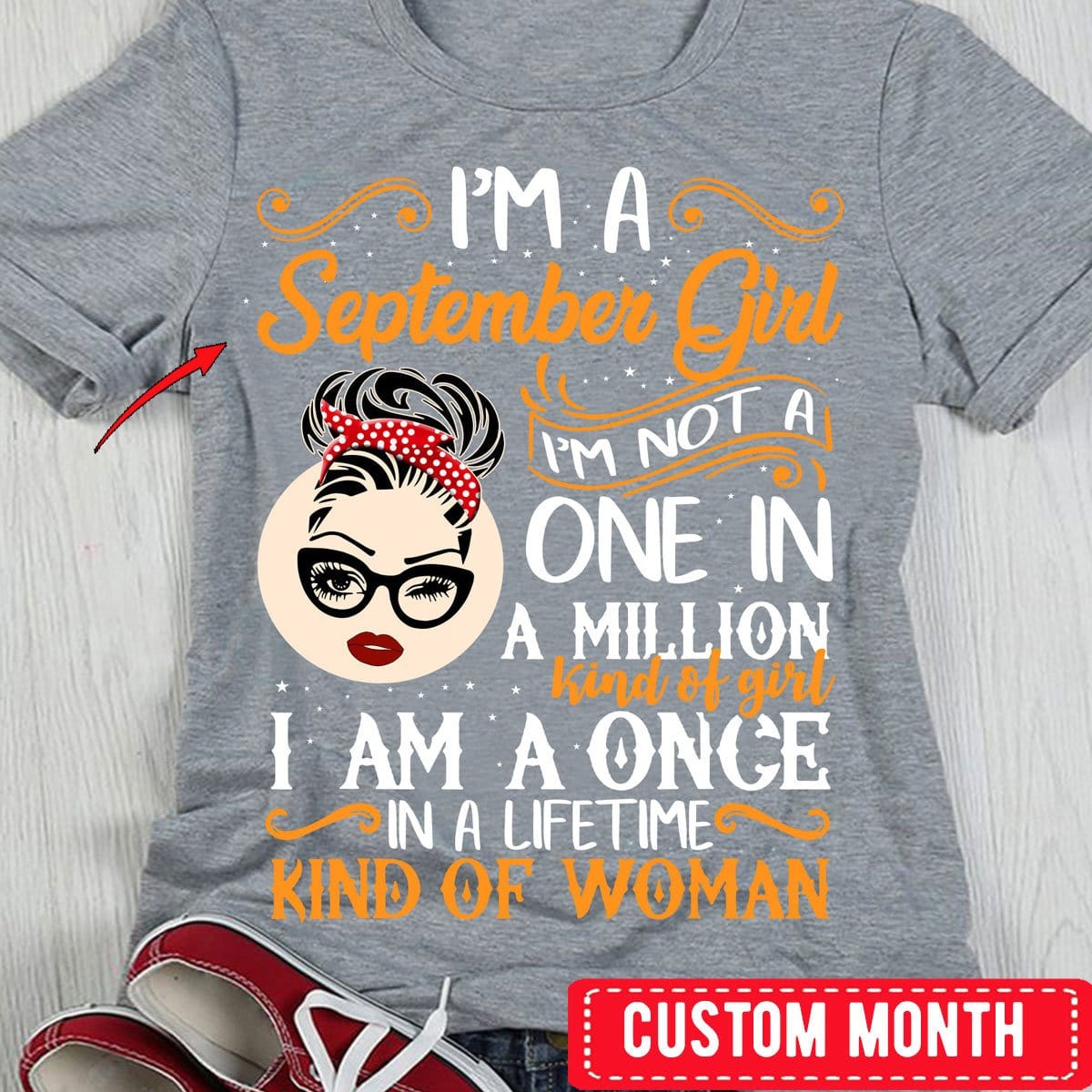 Soy una chica de septiembre, camisetas de cumpleaños personalizadas