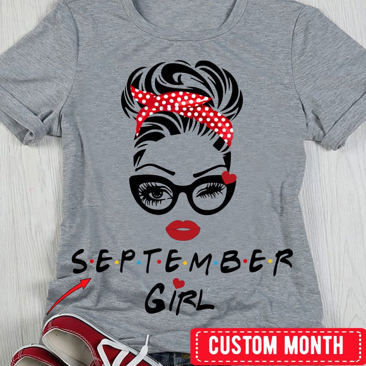 Camisetas de cumpleaños personalizadas para niña de septiembre