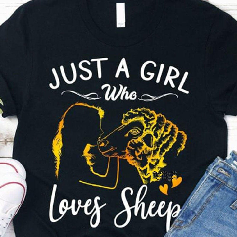 Solo una chica que ama las camisetas de ovejas