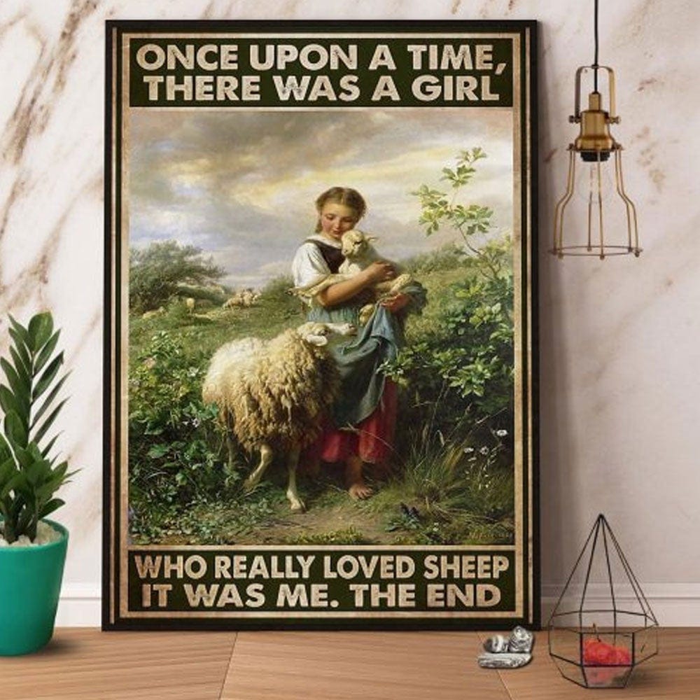 Érase una vez una niña que amaba mucho a las ovejas Póster, Lienzo