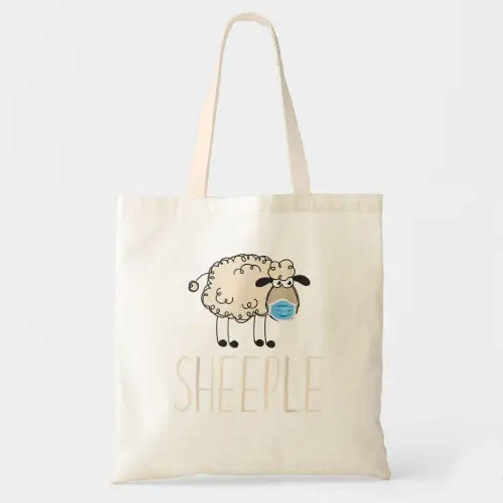 Sheeple Sheep Tote Bag