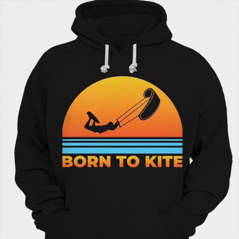 Camisetas vintage "Born To Kite Surfing"