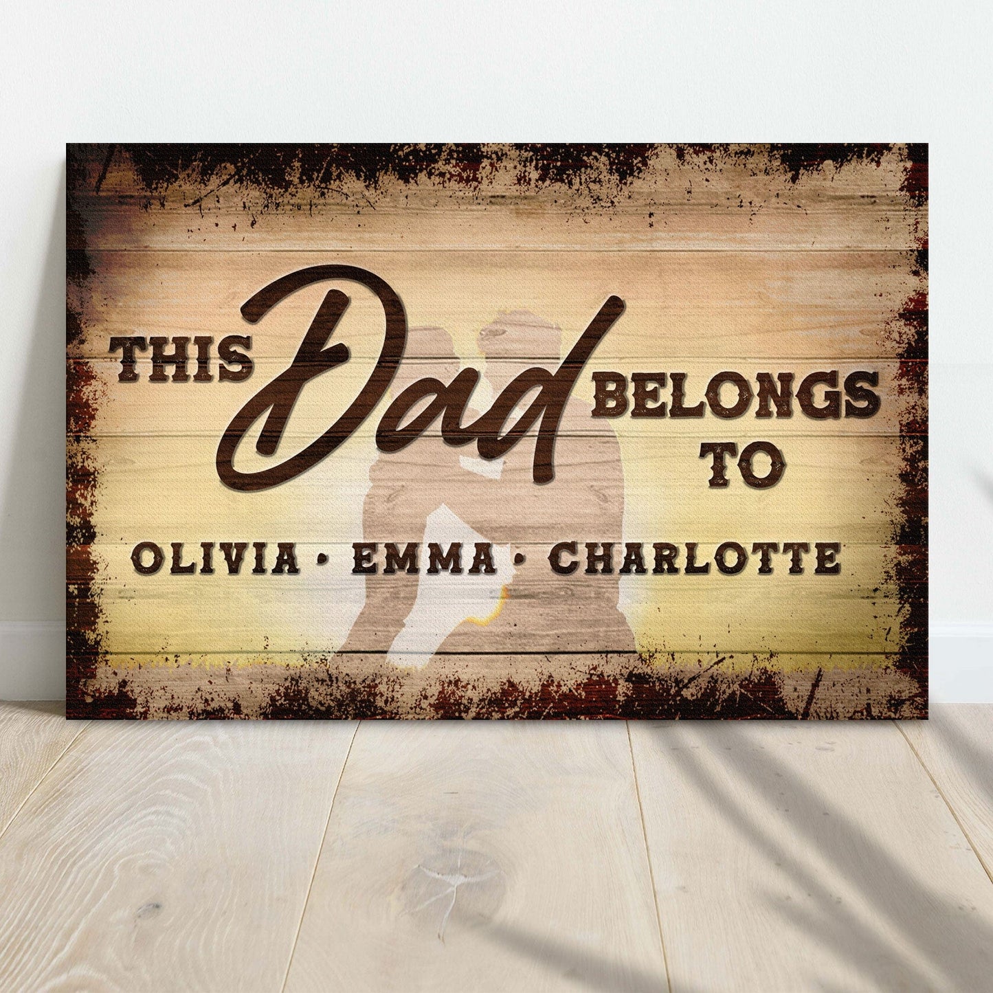 Personalized This Dad Belongs To Father's Day Poster, Canvas