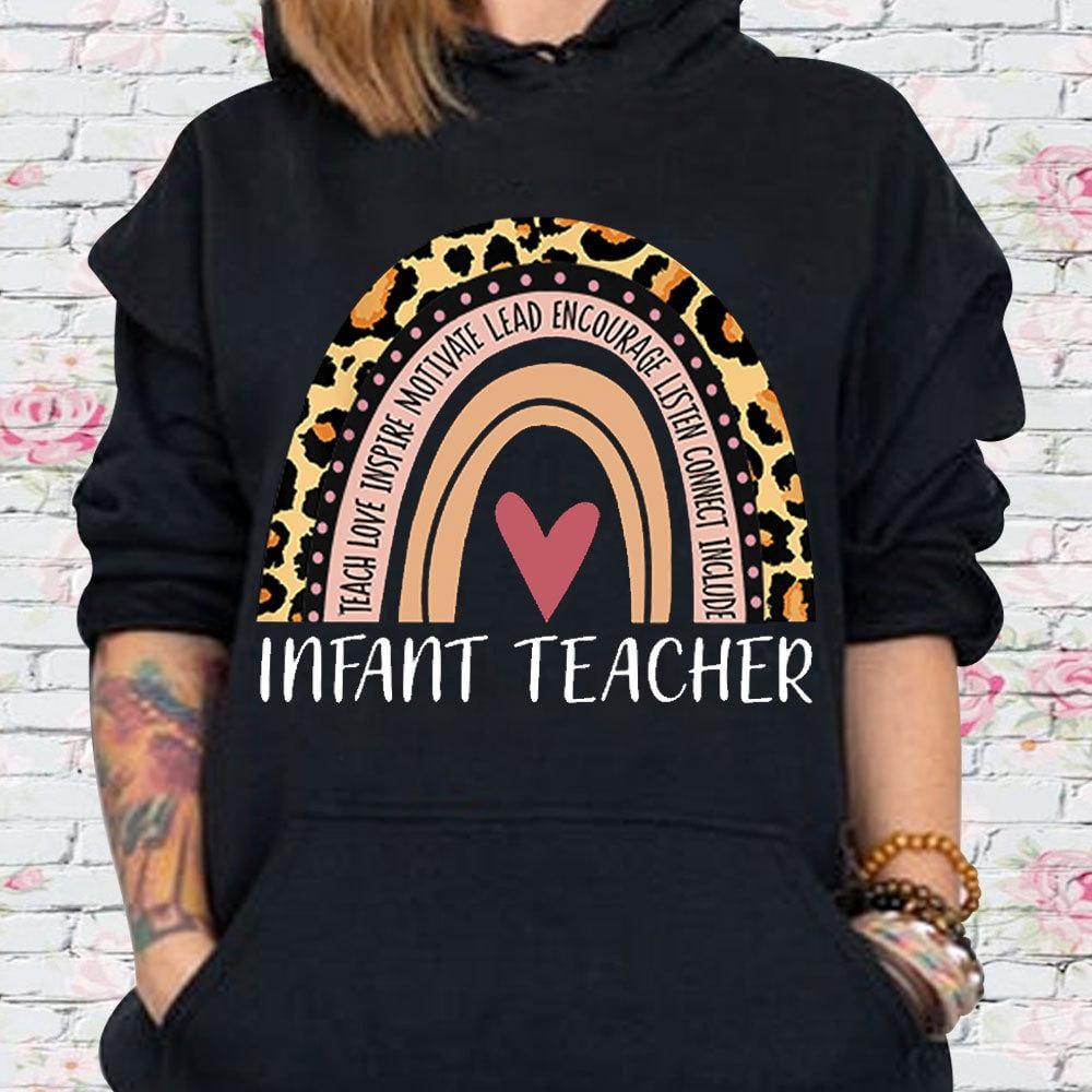 Leopard Rainbow Infant Teacher Shirt