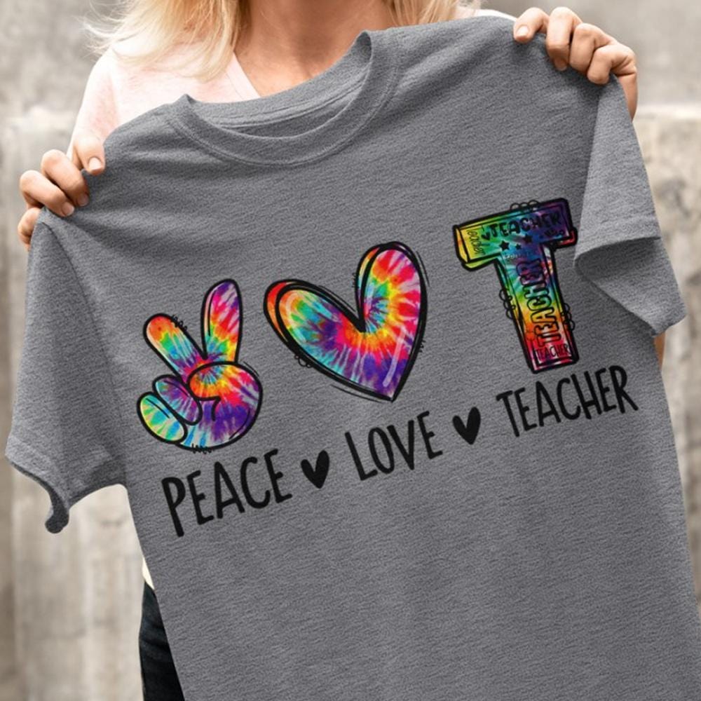 Peach Love Teacher Shirts