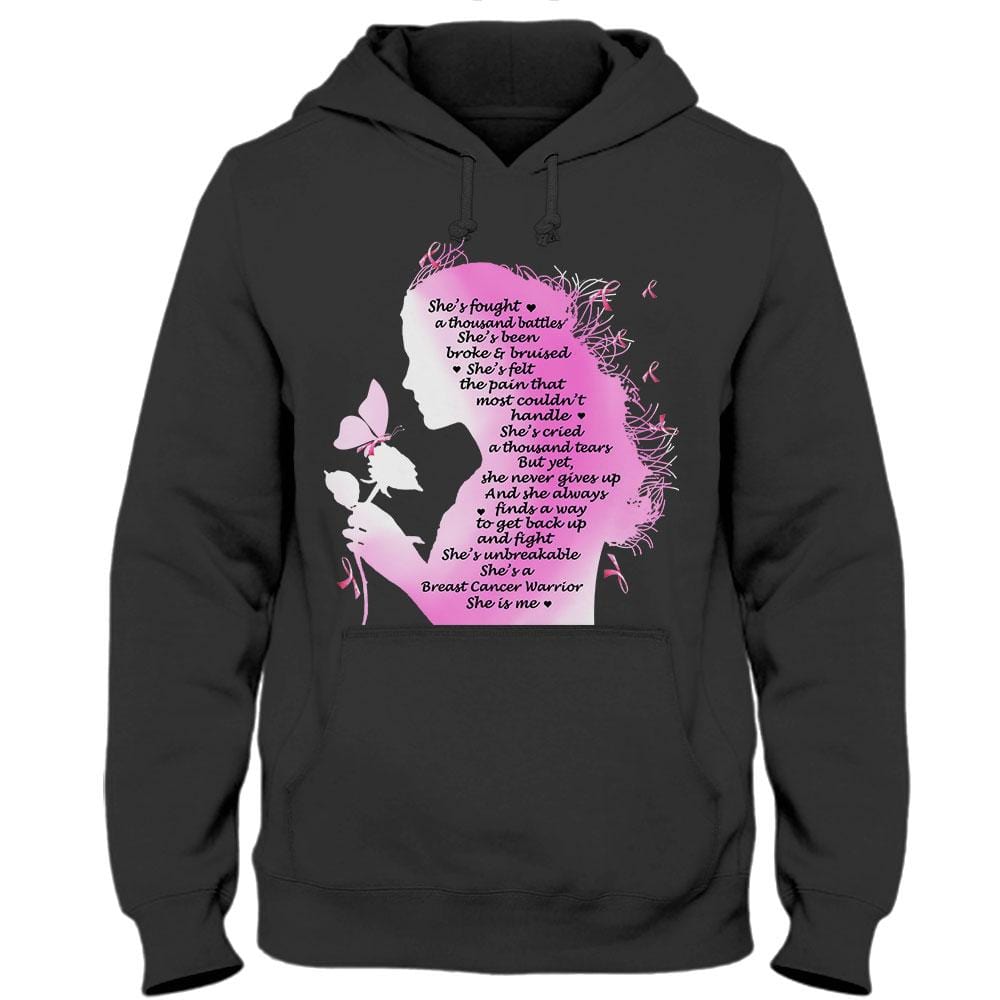 Ella ha luchado mil batallas, ella soy yo, camiseta de concientización sobre el cáncer de mama