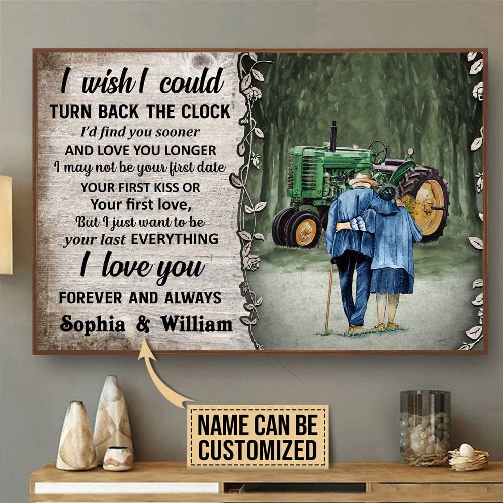 I Wish I Could Turn Back The Clock Personalized Valentine Poster, Canvas