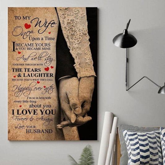 Para mi esposa te amo por siempre y para siempre Póster de San Valentín, lienzo