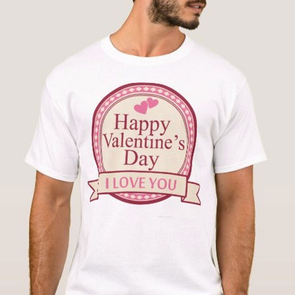 Camisetas con el mensaje "Te amo" para el día de San Valentín