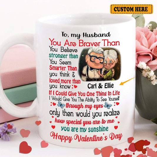 Taza personalizada Feliz día de San Valentín para mi esposo