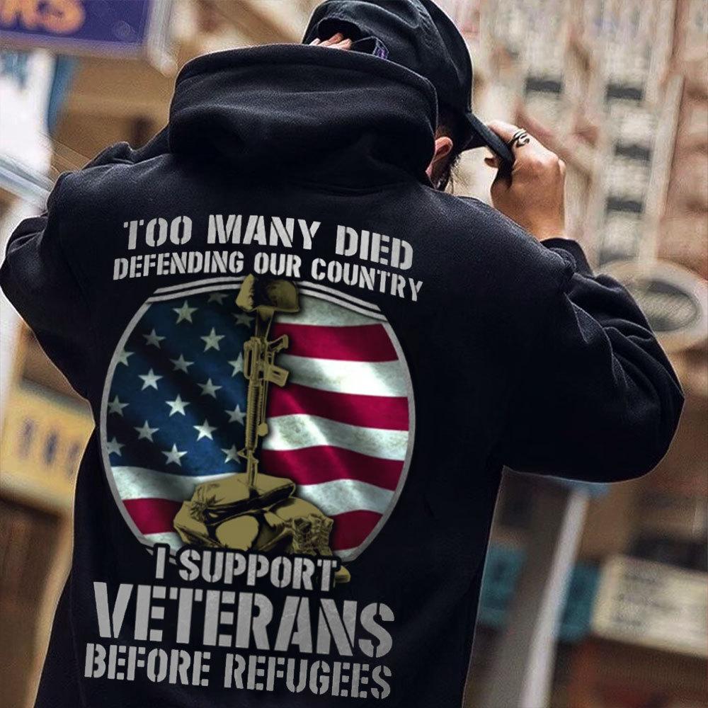 Muchos murieron defendiendo nuestro país. Apoyo a los veteranos antes que a los refugiados.