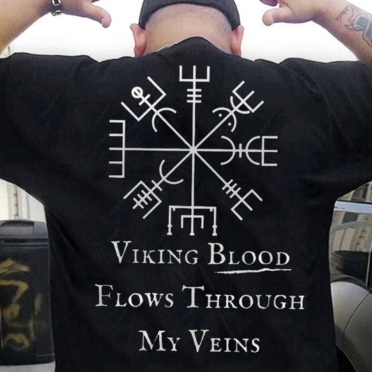 Camisetas con la frase "La sangre vikinga fluye por mis venas"