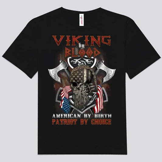 Camisetas Vikingo de sangre, estadounidense de nacimiento, patriota por elección