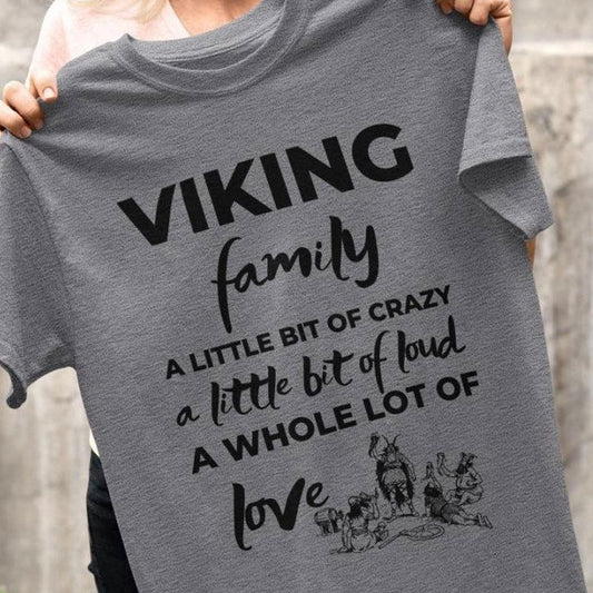 Camisetas de la familia vikinga con un montón de amor