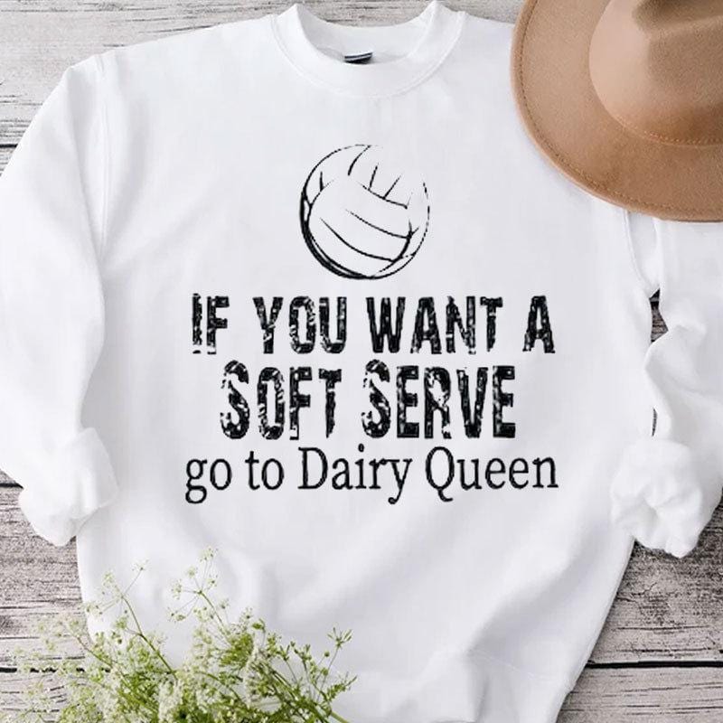 Si quieres un helado suave, ve a Dairy Queen Camisetas de voleibol