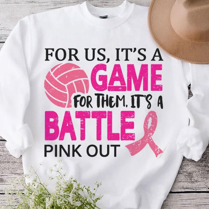 Para nosotros es un juego, para ellos es una batalla Camisetas de voleibol rosadas