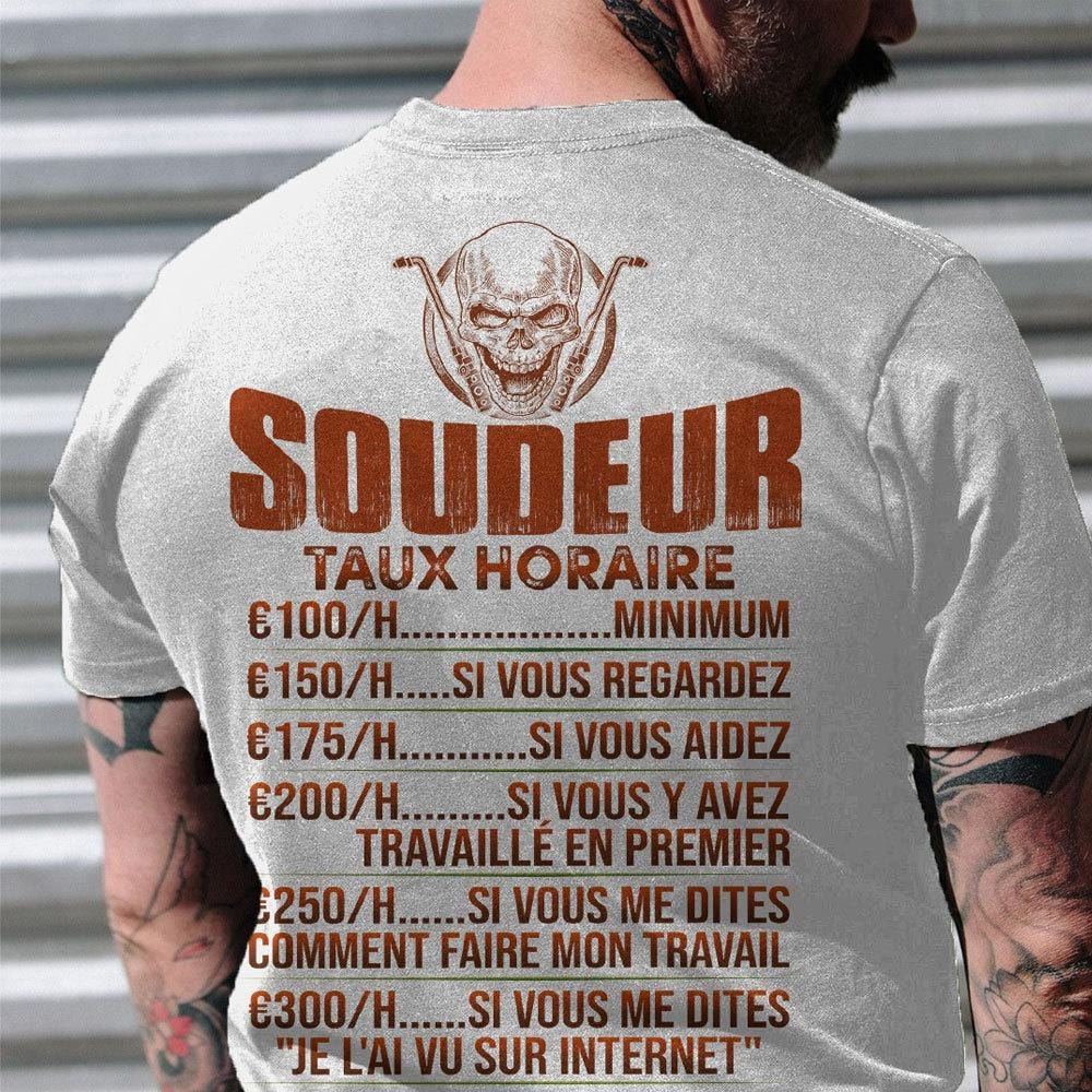 Camisa Soudeur Taux Horaire, camisas de soldador francés