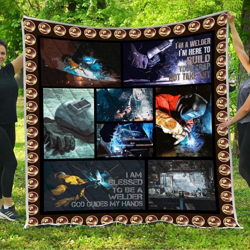 I'm Blessed To Be A Welder I'm Here To Build Your Crap, Welder Blanket Fleece & Sherpa