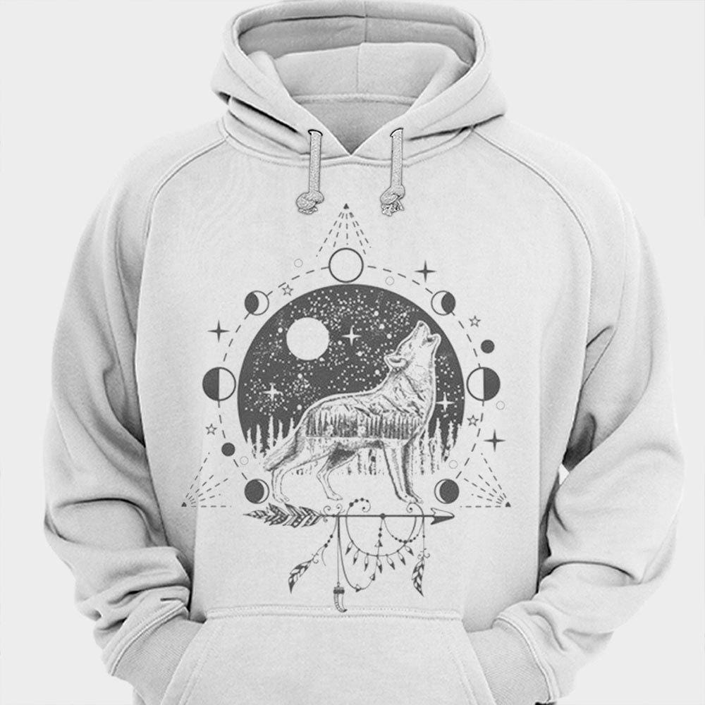 Camisetas hippies de lobo