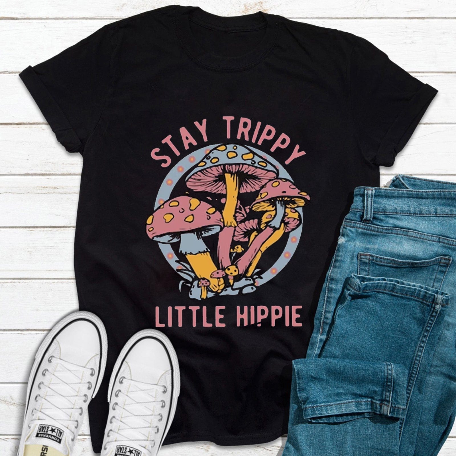 Mushroom Stay Trippy Little Hippie Shirt