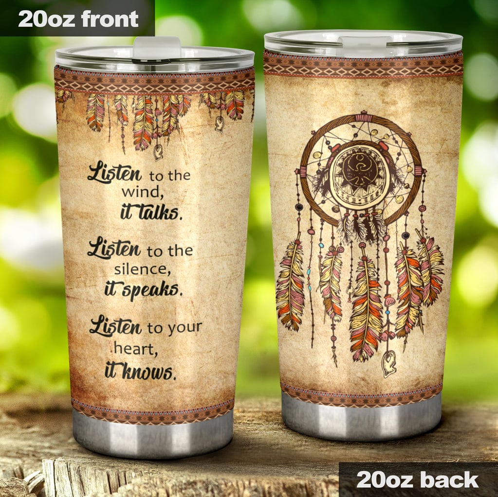 Listen To The Wind, It Talks Eagle Native American Tumbler