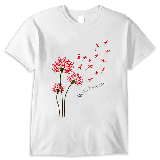 Camiseta de concienciación sobre los accidentes cerebrovasculares con diente de león