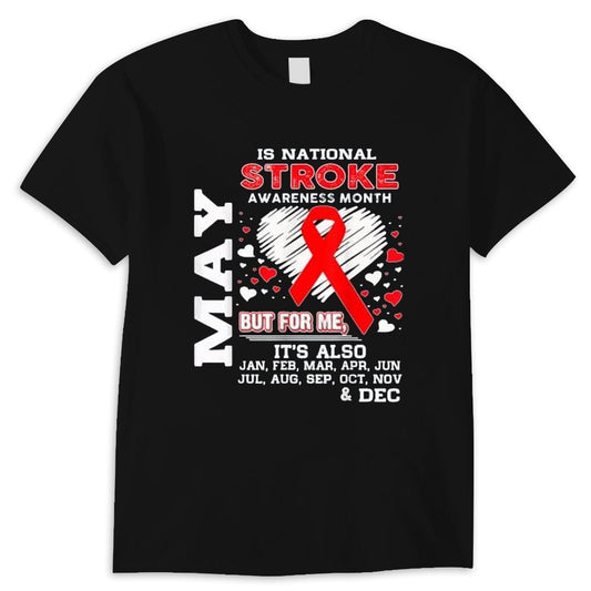 Camiseta Mayo es el mes nacional de concientización sobre los accidentes cerebrovasculares
