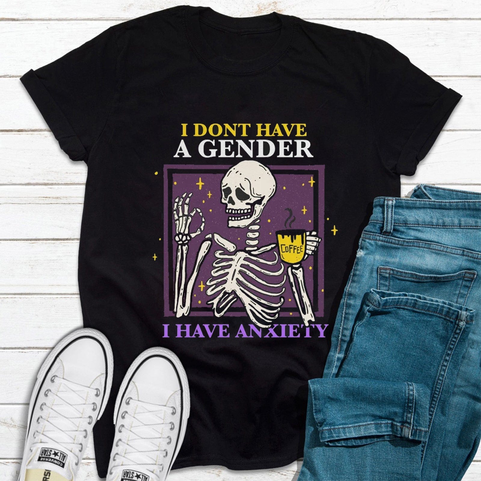 I Don't Have A Gender Funny Skeleton LGBT Shirt