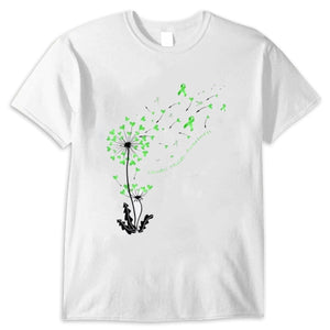 Dandelion Heart Green Ribbon Mental Health Awareness Shirt