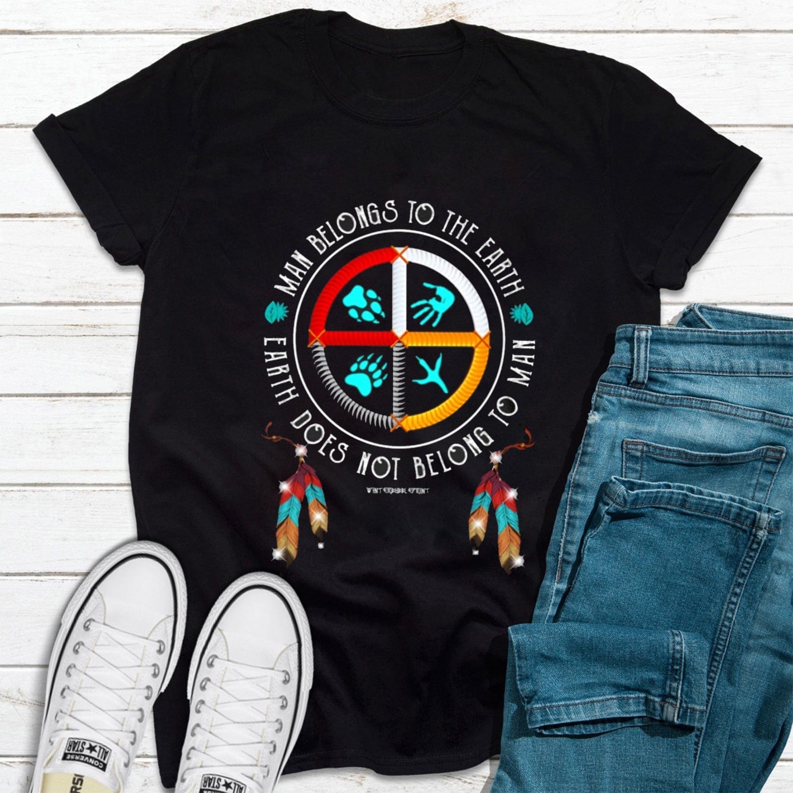 Man Belongs To The Earth, Native American Shirts