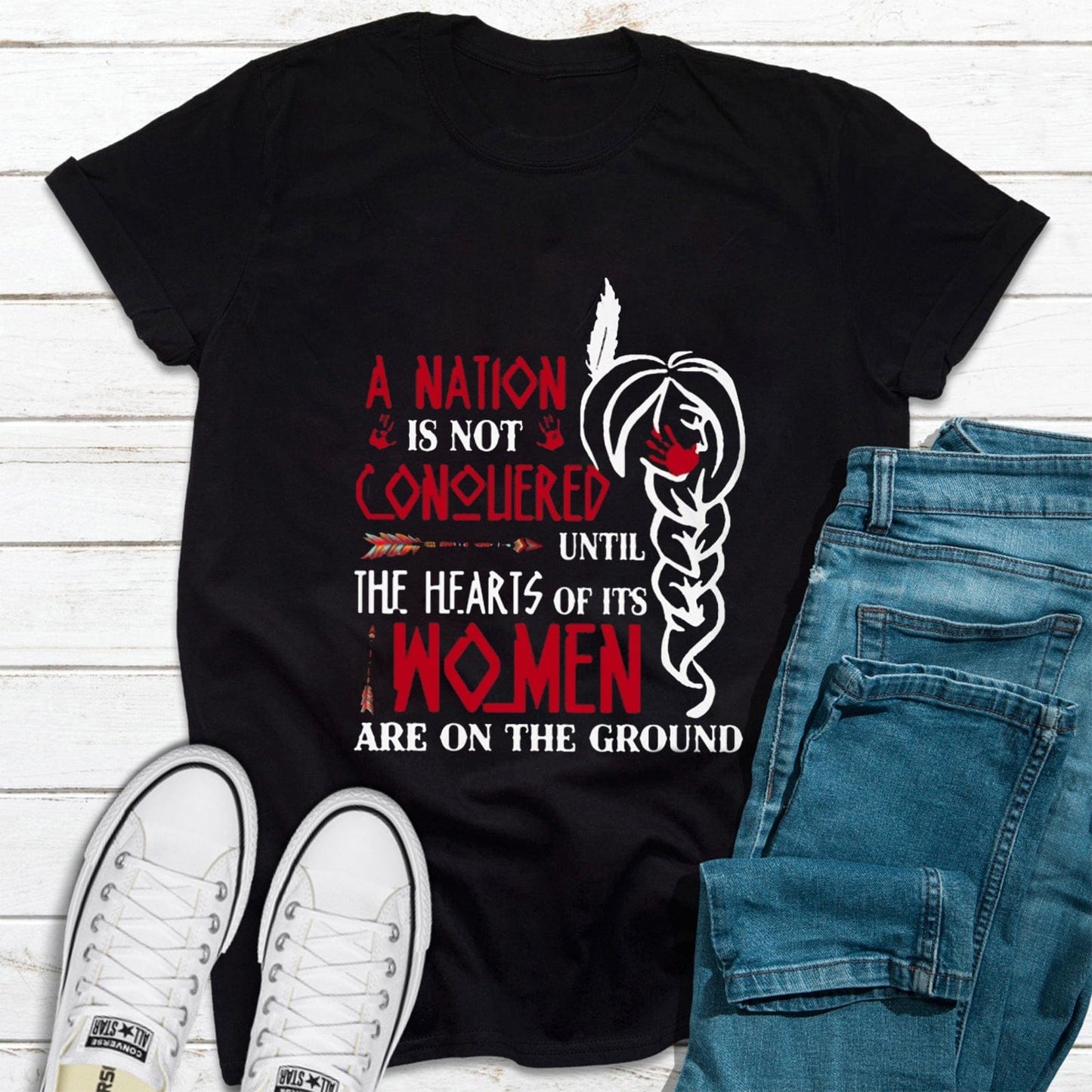 Una nación no se conquista Camisetas de los nativos americanos