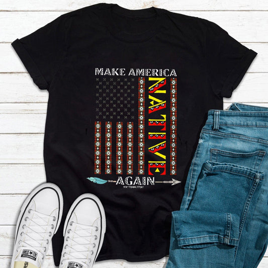 Make America Native Again Camisetas de herencia nativa