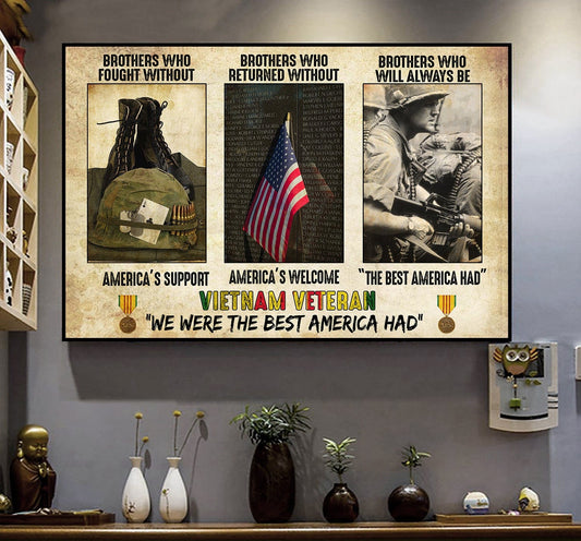Póster, lienzo: Los veteranos de Vietnam fueron lo mejor que tuvo Estados Unidos