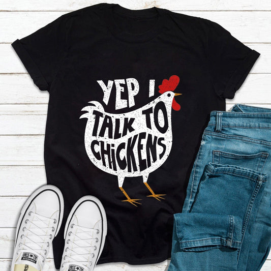 Sí, hablo con pollos Camisetas