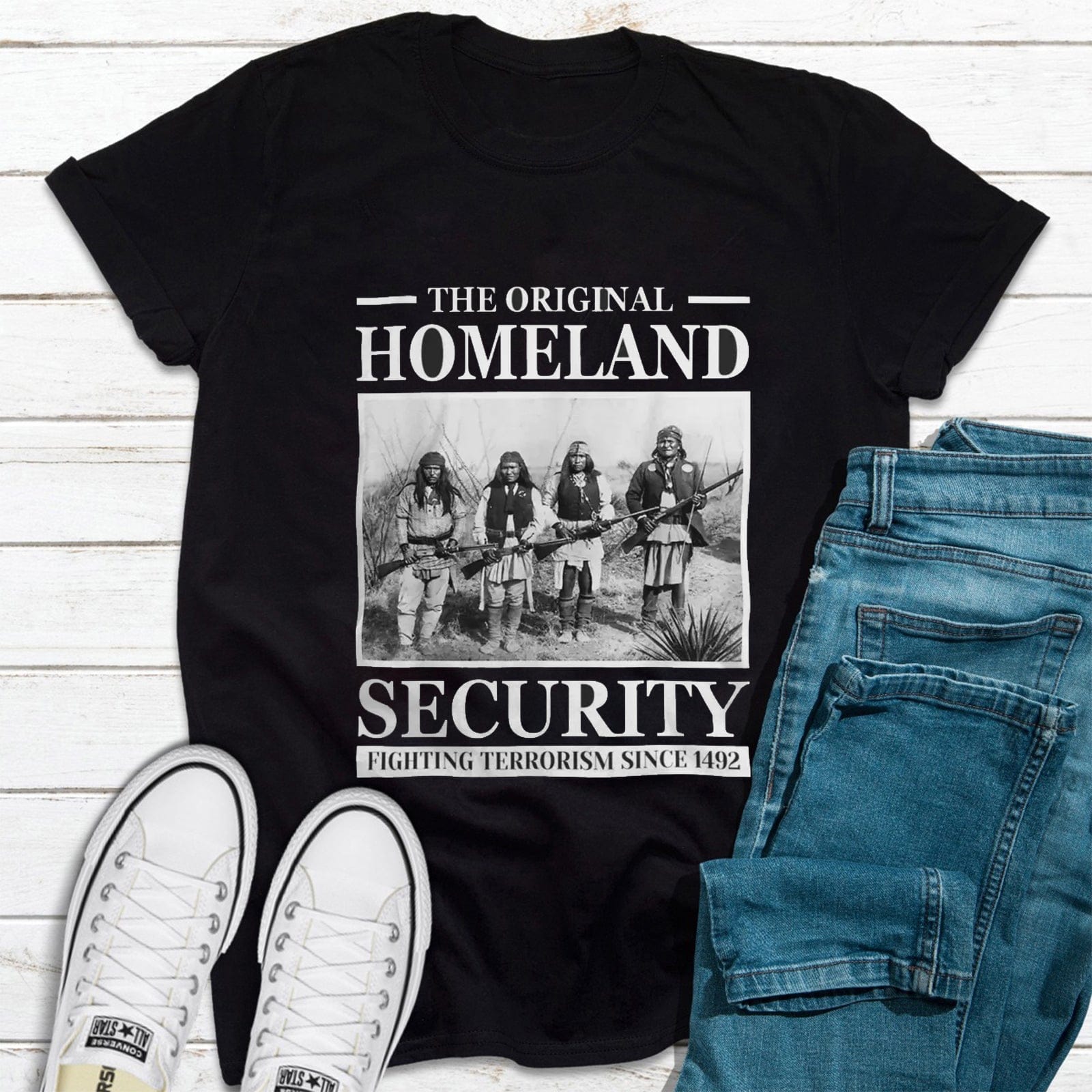 Camisetas de seguridad nacional de los nativos americanos