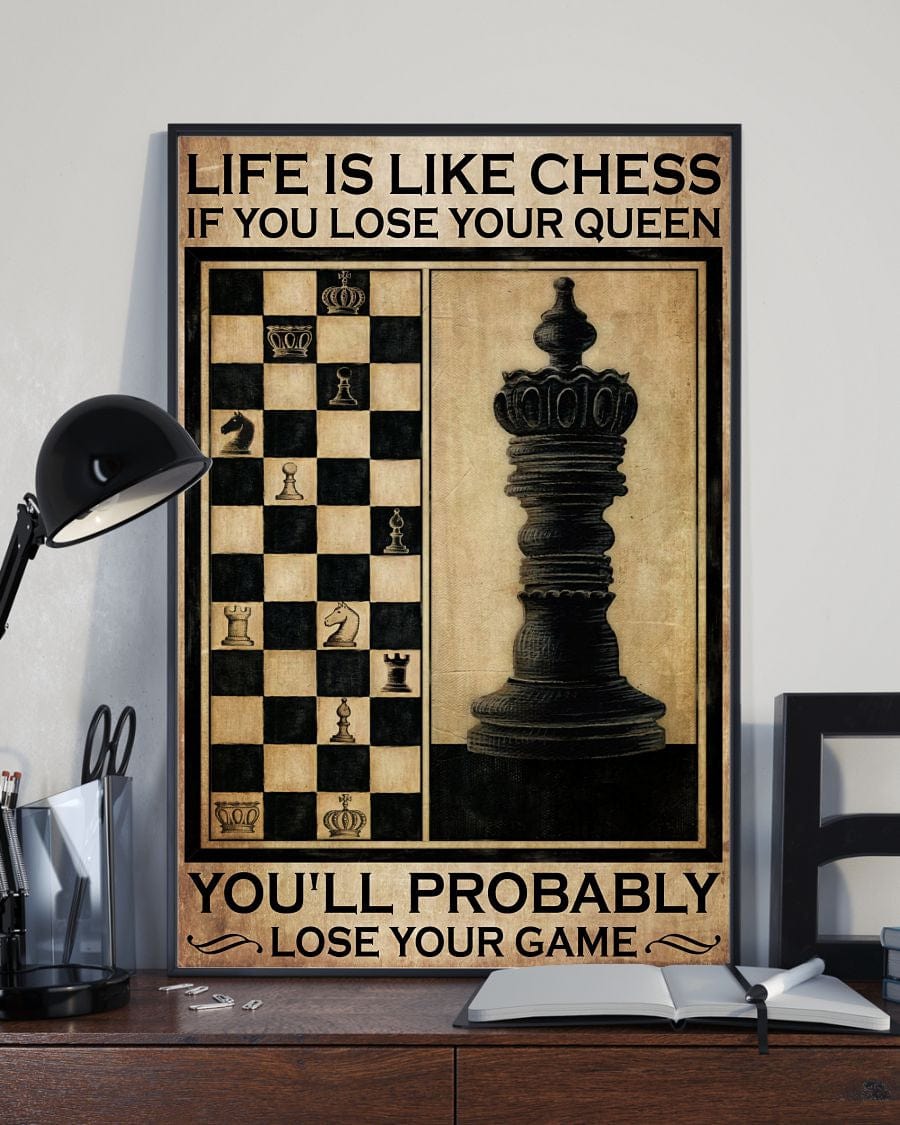 Life Is Like Chess Rule Poster, Canvas