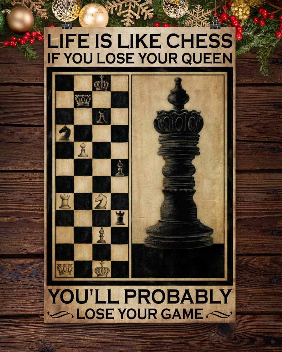 Life Is Like Chess Rule Poster, Canvas