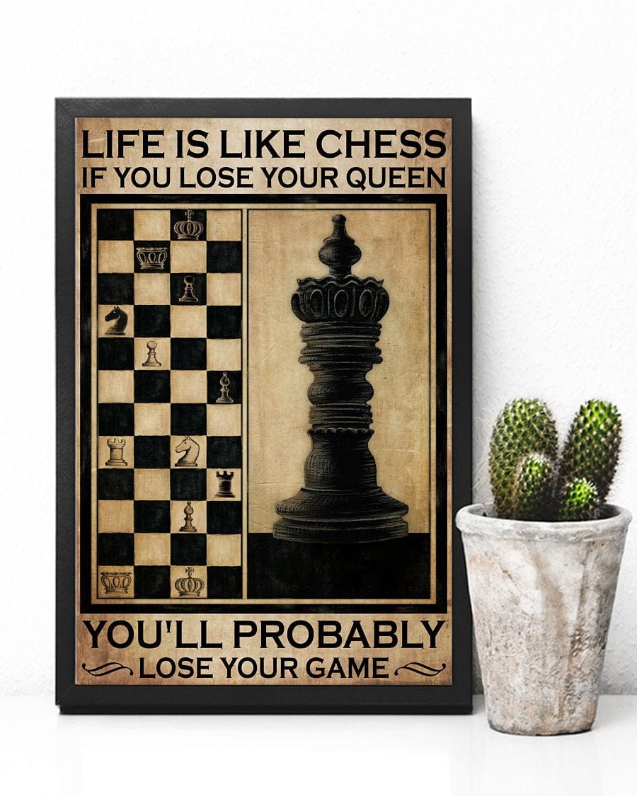 Life Is Like Chess Rule Poster, Canvas
