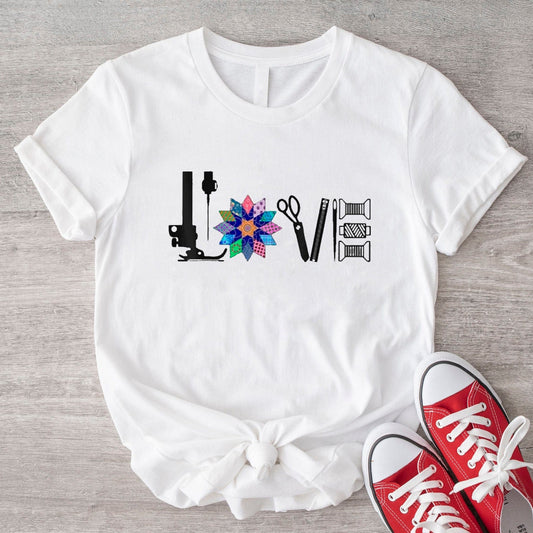 Camiseta para amantes de la costura y el acolchado