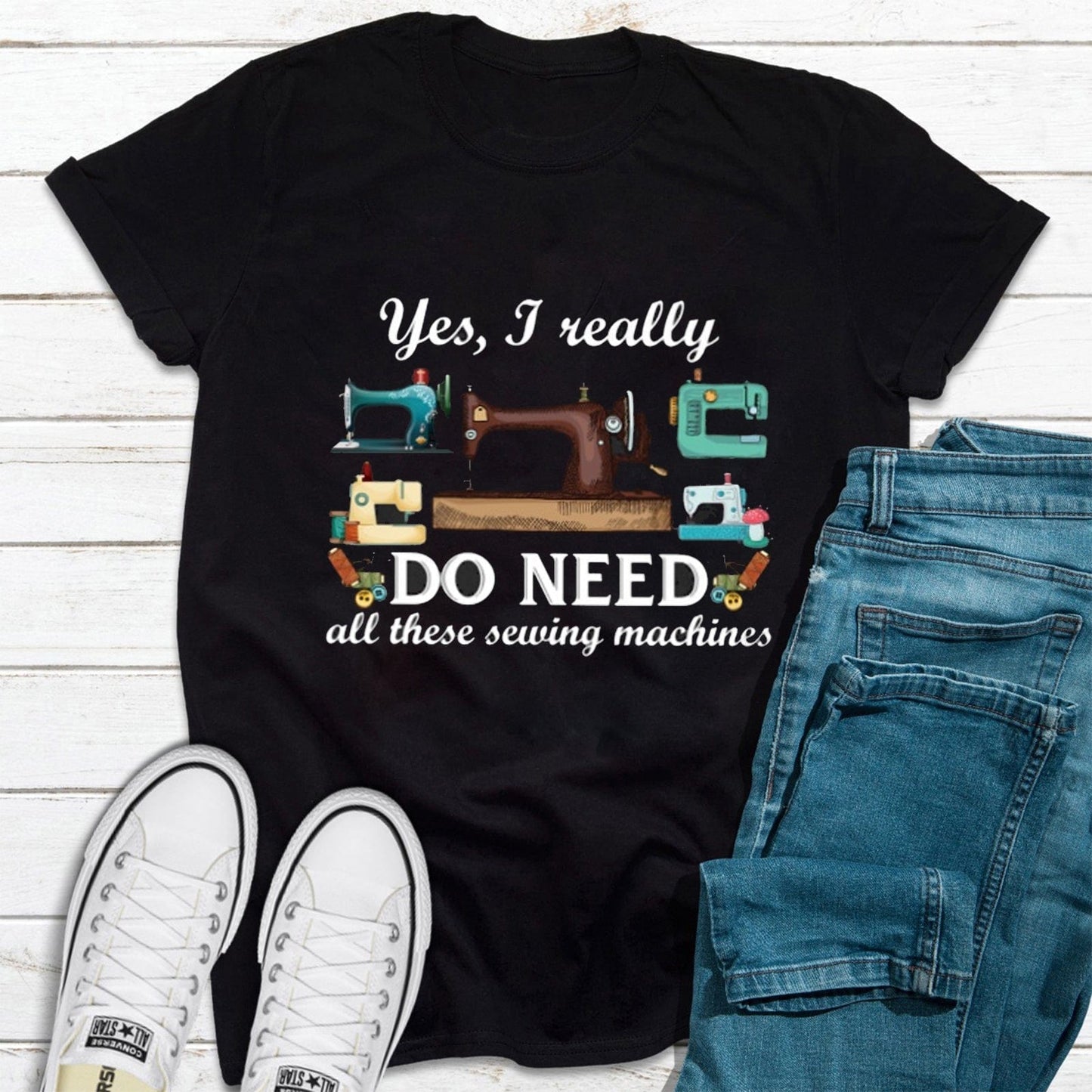 Sí, realmente necesito todas estas camisetas divertidas de máquinas de coser