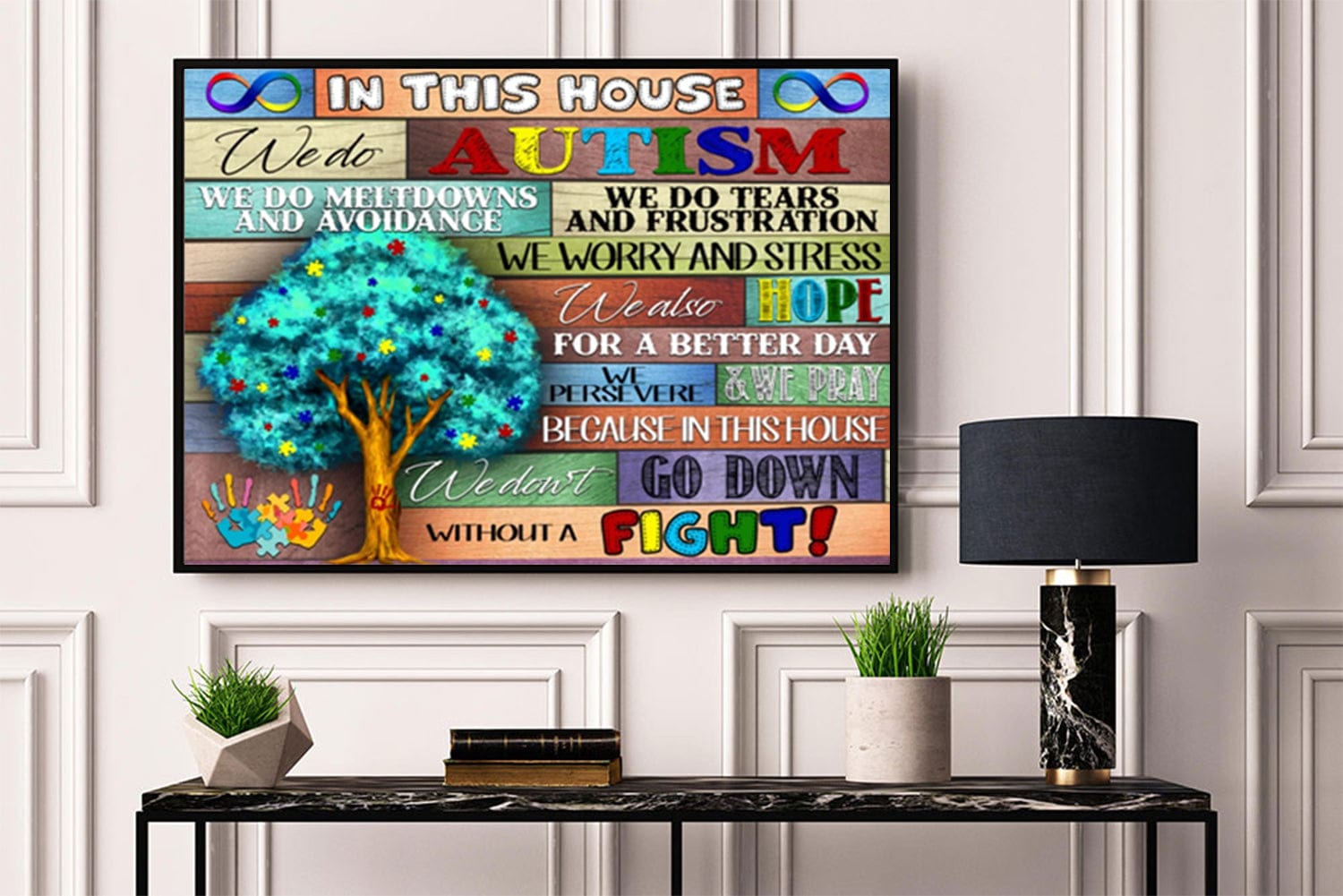 In This House We Do Autism Autism Awareness Poster, Canvas