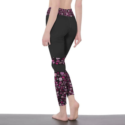 Teacher Legging Teacher Tools Pattern Legging Black Pink Pencil Tree Legging