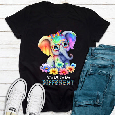 It's OK To Be Different Autism Elephant Shirt